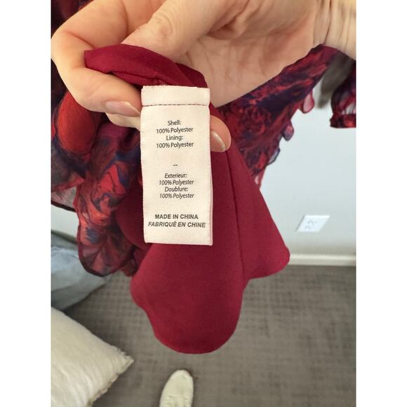 NWOT Cinq a Sept Livie Dress Dark Red SZ 2 - Picture 5 of 6